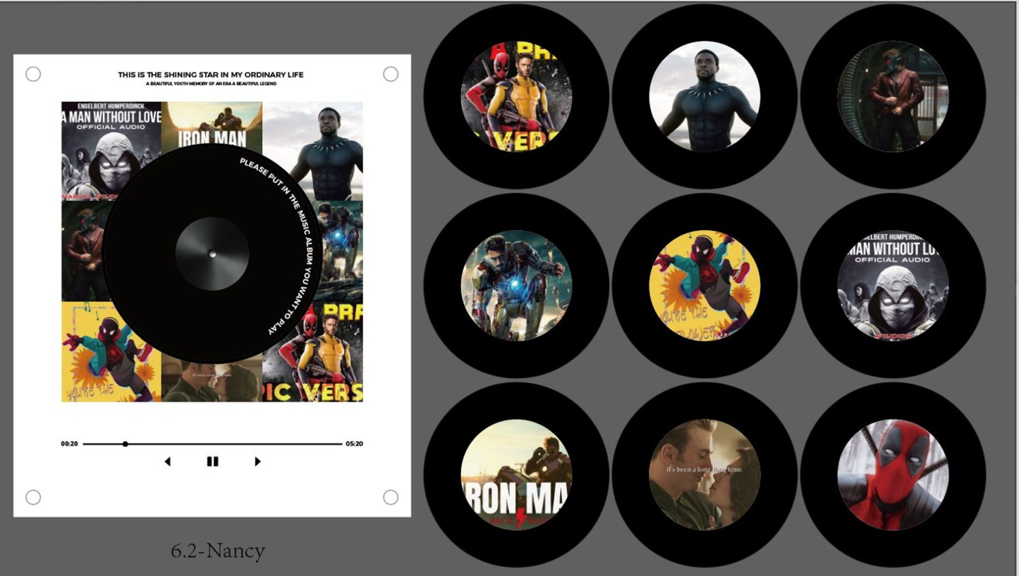 Marvel Fridge Magnet Music Box (Includes 9 Fridge Magnets + Music Tracks)